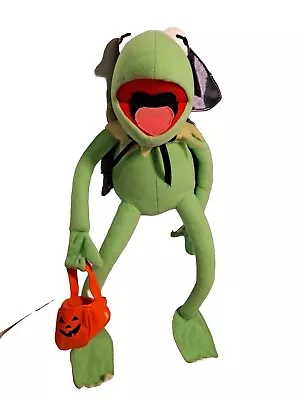 Nanco KERMIT THE FROG PLUSH 16” Halloween Dracula Pumpkin Cape Posable Vampire • $12.34