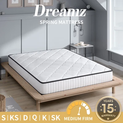 $289.99 • Buy DreamZ Pocket Spring Mattress Medium Firm Foam Queen Double King Single Bed 20cm