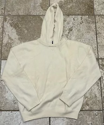 Polo Sport Ralph Lauren Hoodie Hooded Sweater 100% Cashmere Ivory Sz L Rare • $6.50