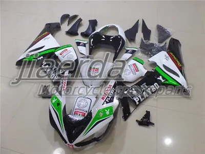 ABS Injection Fairing Kit For Kawasaki Ninja ZX10R 2004-2005 White Green F2 • $428.74