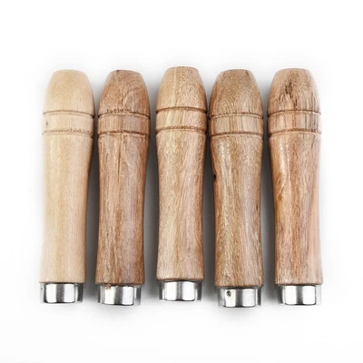 $8.36 • Buy Set Of 5 Wooden File Handle Replacement-Strong Metal Collar For-File Craft