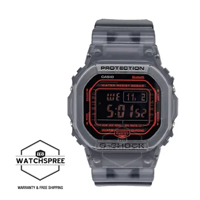 Casio G-Shock DWE-5600 Lineup Bluetooth® GrayTranslucent Resin Watch DWB5600G-1D • $187