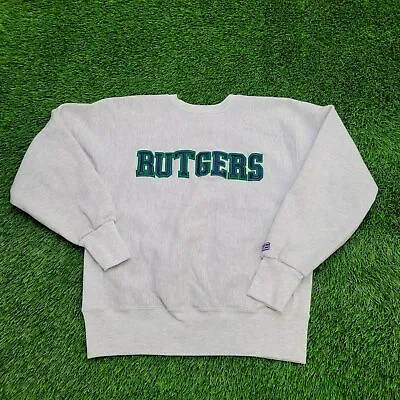 Vintage Rutgers University Sweatshirt Women L-Short 22x23 Pro-Weave Crewneck USA • $51.38