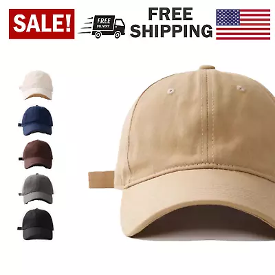 Cotton Baseball Cap Ball Dad Hat Adjustable Plain Solid Washed Men Washed PC • $6.31