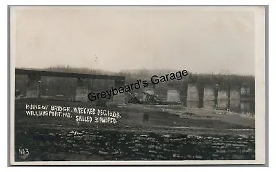 RPPC  Bridge Ruins WILLIAMSPORT MD Maryland Real Photo Postcard 1 • $11.99