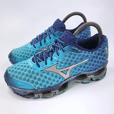 Mizuno Wave Prophecy 4 Athletic Lace Up Shoe Womens Size 6 J1GD150004 Blue • $146.99