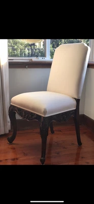 $250 • Buy Set Of Six (6) Solid Timber Hand Carved French Regency High Back Dining Chairs