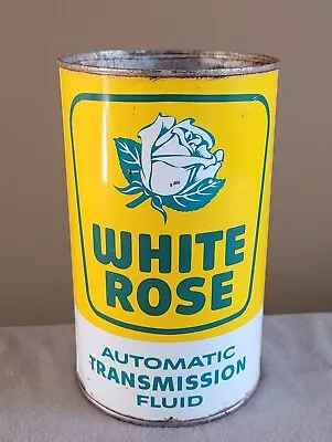 Rare Canadian White Rose ATF Fluid 1 Imp. Qt Motor Oil Tin Can FREE SHIPPING! • $236.98