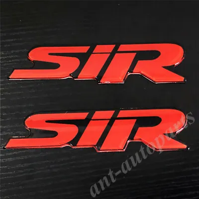 2pcs Red 3D SiR Trunk Rear Fender Emblem Badge Decal Stickers JDM Sport Turbo • $13.90