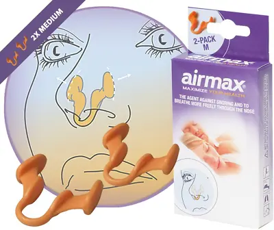 Airmax® | Anti Snoring Nasal Dilator | 2 Pack - Medium Size | Breathe Better T • £18.83