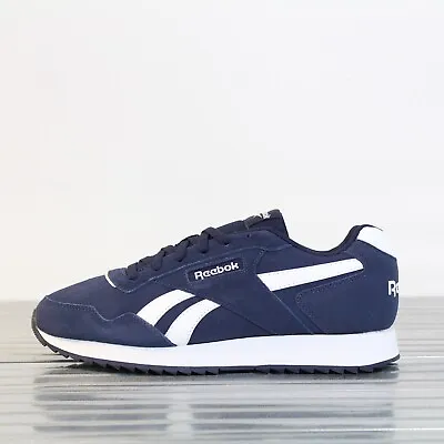 Men's Reebok Classic Glide Suede Ripple Navy/White Retro Trainers GZ5215 RRP £99 • £29.99