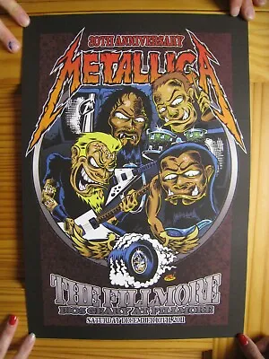 Metallica Poster 30th Anniversary Fillmore 1805 Geary At Fillmore Dec 10 2011 • $299.99