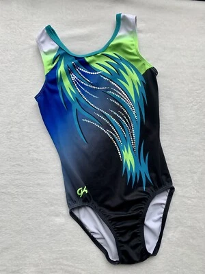 $42.50 • Buy GK ELITE Leotard Gymnastics DREAMLIGHT Mardi Gras￼ SEQUIN BLING Ombre Tank  AXS