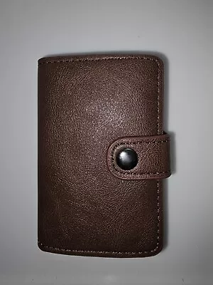 Leather Wallets Tri Fold Card Pop Up With Button • $20