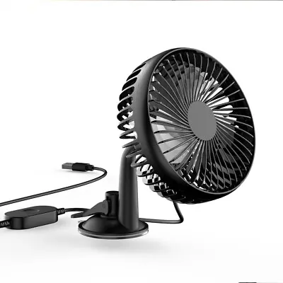 $13.89 • Buy 360° Super Suction Car Fan Mini Van Home Cooler Cooling Desk Fan 12v USB 3 Speed