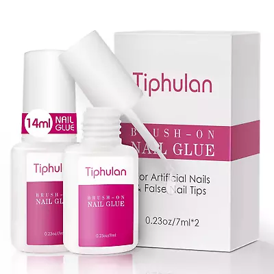 TIPHULAN 14Ml Brush On Nail Glue For Press On Acrylic Nails - Super Strong • $11.83