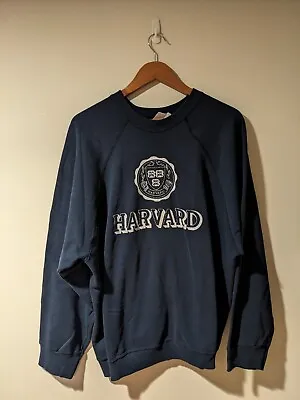 Vintage 90s Harvard University Blue XX-Large Sweatshirt • $34.99