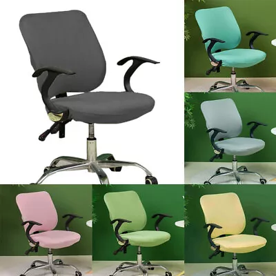 Split Computer Office Chair Covers Stretch Desk Task Rotat Seat Cover Slipcover • $6.26