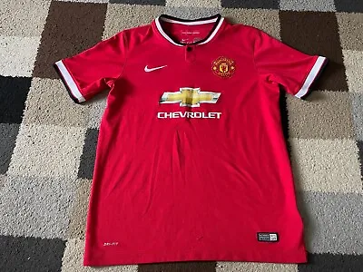 MANCHESTER UNITED FC 'Nike’ (Home) Shirt 2014-2015 (13-15yrs) XL Child/Youths • £14.50