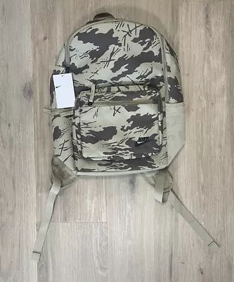 Nike Heritage Eugene Camo Backpack Limestone/Black DQ5931 250 NWT • $37.99