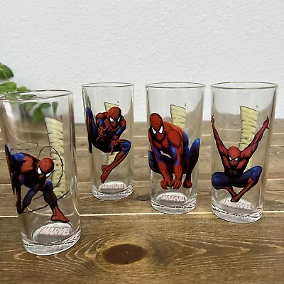 Marvel Spider Man Drinking Glasses 2010 Set Of 4 • $46.75