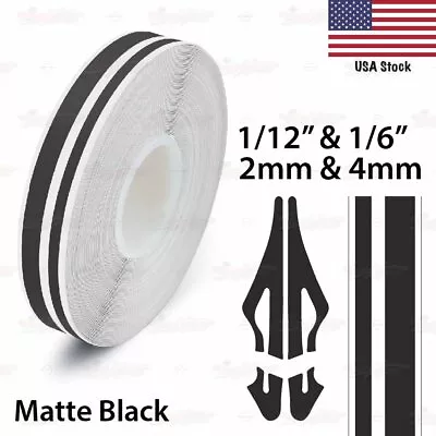 1/2  Roll Vinyl Pinstriping Pin Stripe Double Line Car Tape Decal Stickers 12mm • $9.95