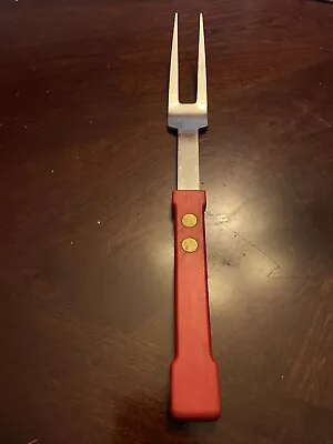 Vintage Dansk Gourmet Designs France Meat Fork Red Handles • $9