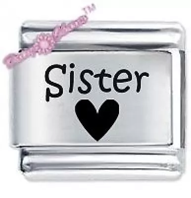 £4.21 • Buy Daisy Charm - SISTER HEART *  Compatible With Italian Modular Charm Bracelets