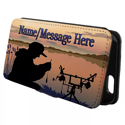 Personalised Fishing IPhone Case Custom Fisherman Flip Phone Cover Wallet ST156 • £12.95