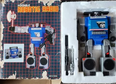 Vintage 1984 Transformer Robotic Radio Boom Box Complete Box And Weapons RARE  • $100