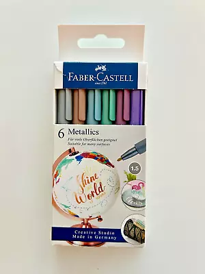 Faber-Castell FC160706: Metallic Markers - 6 Colors • $4