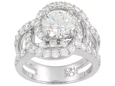 $65.99 • Buy Jose Hess For Bella Luce® 5.96ctw Rhodium Plated Sterling Silver Ring
