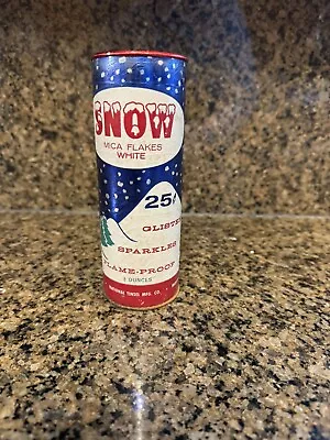 Vintage Can Christmas Snow~White Mica Flakes~Unopened~National Tinsel Mfg Co • $30