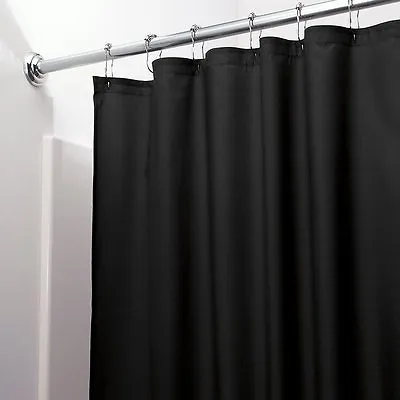 $9.49 • Buy Magnetized Shower Curtain Liner Mildew Resistant Vinyl Free Shipping (Black)