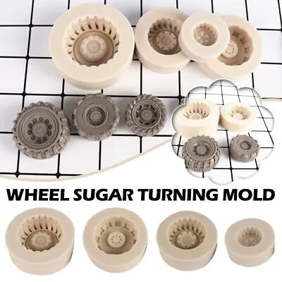 Vehicle Tyre Silicone Mould Car Tractor Motorbike Fondant Topper Wheel{ Q1K2 • £1.67