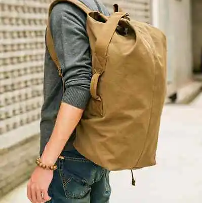 $35.99 • Buy Large Volume 16OZ Durable Canvas Backpack Travel Carry Bag Gym Hiking Duffle Bag