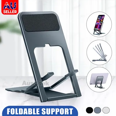 Adjustable Folding Desk Mobile Phone Stand Mount Holder For IPhone IPad Tablet • $6.45
