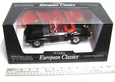 Ertl European Mercedes Benz 190sl Roadster 1/18 Diecast Collector Car Black • $15