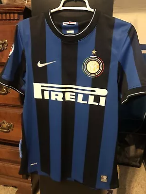 Vintage Nike 2009-2010 Diego Milito Inter Milan Soccer/Football Jersey/Kit • $29.99