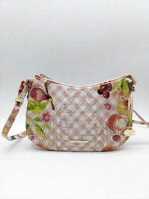 £171.21 • Buy BRAHMIN Shayna Melbourne Croc Embossed Leather Small Crossbody Bag -FRUIT SALAD