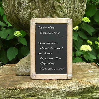 Vintage French Child’s School Slate Chalkboard Stamped  SIR  Paris Bistro Menu • $149