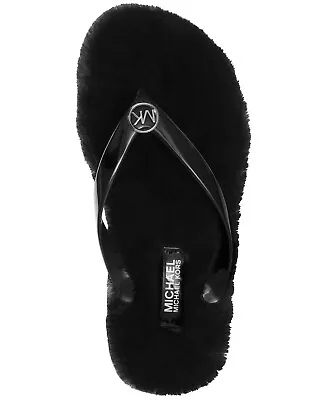 MICHAEL KORS ~Sizes 6 And 8 ~ Jet Set MK Logo Jelly Sandals Faux Fur Flip Flops • $39.99