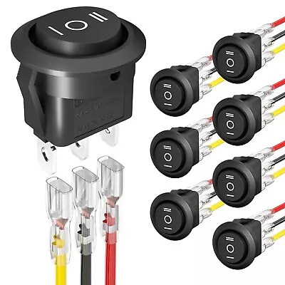 3 Way Round Rocker Switch 12V Waterproof 3 Pin 3 Position On/Off/On • $13.89