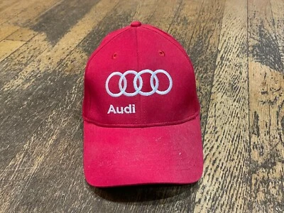 $19.99 • Buy Audi Red Baseball Hat Cap Nu-Fit KC Caps S/M Mendham Bernardsville NJ 