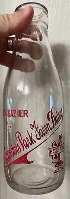 Superb 1950’s Sidney Brazier Carpenders Park Farm Dairy Milk Bottle • £9.99