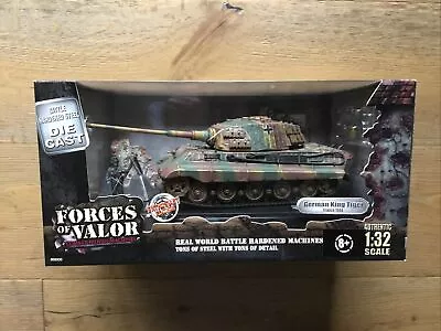 Forces Of Valor 80301 German Camo King Tiger Tank & Commander France 1/32 New • $139.99