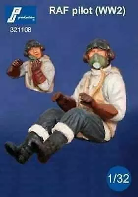 PJ Production 321108 1/32 RAF Pilot WWII Seated In Aircraft Resin Figure • £21.29