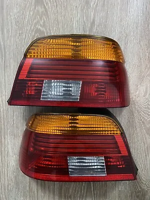 Bmw E39 Sedan Euro Tail Lights Amber Orange Facelift Rear Hella Oem 540 M5 • $225