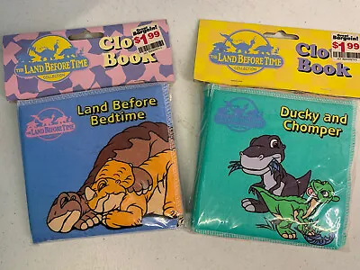 $19.95 • Buy New Lot Of 2 The Land Before Time Children's Cloth Soft Books Vtg