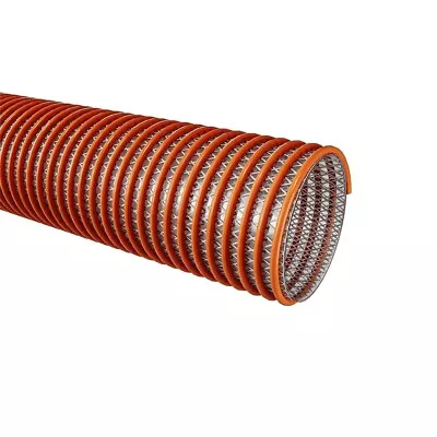 3  Dia X 20' Clear/Orange F X F Braid Flexible PVC Suction/Discharge Hose Assy • $99.99